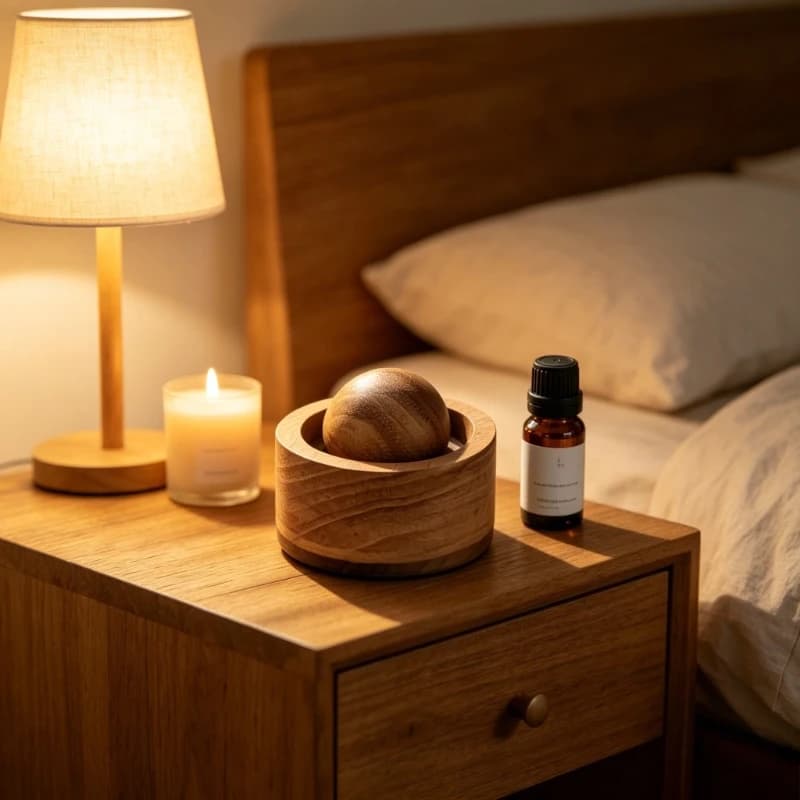 Diffuseur de parfum – sphère bois noyer