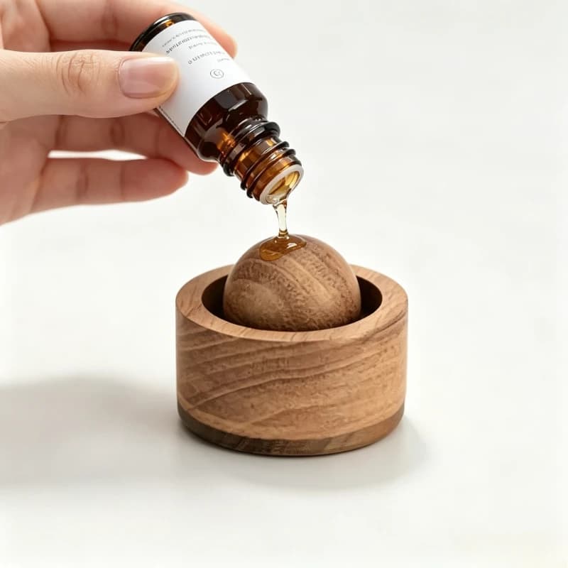 Diffuseur de parfum – sphère bois noyer